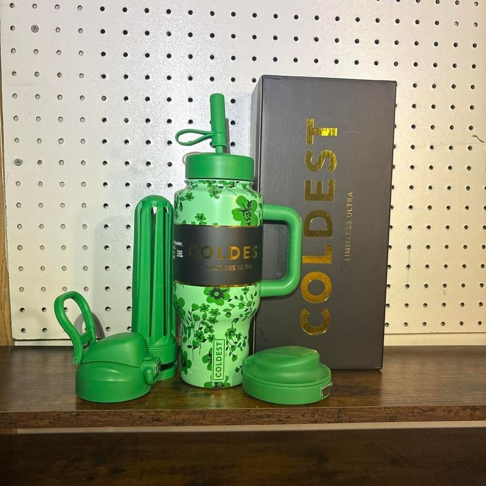 COLDEST Clover Floral 24oz Limitless Ultra Bottle with 3 lids